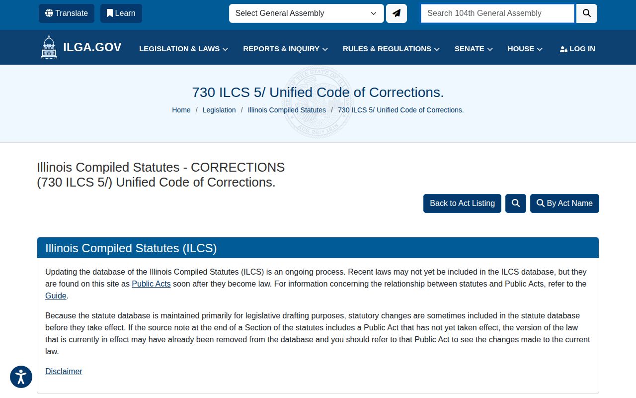Illinois sentence credit law for Vermilion County inmate release dates