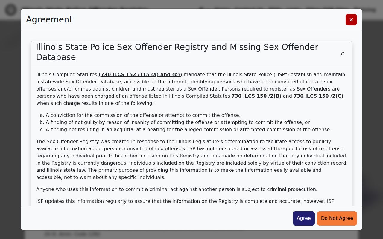 Illinois registry scope for Vermilion County released mugshot research